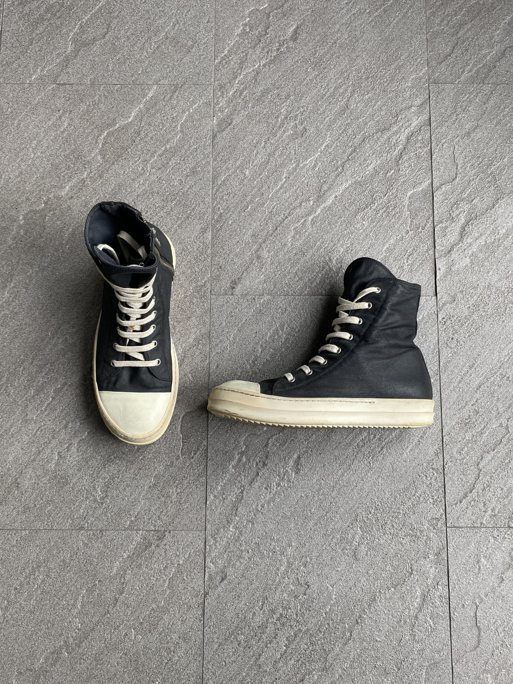 Rick Owens DRKSHDW Ramones black canvas