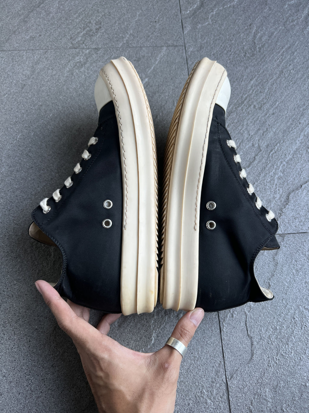 Rick Owens DRKSHDW Nylon Ramones Low Sneakers EU41.5