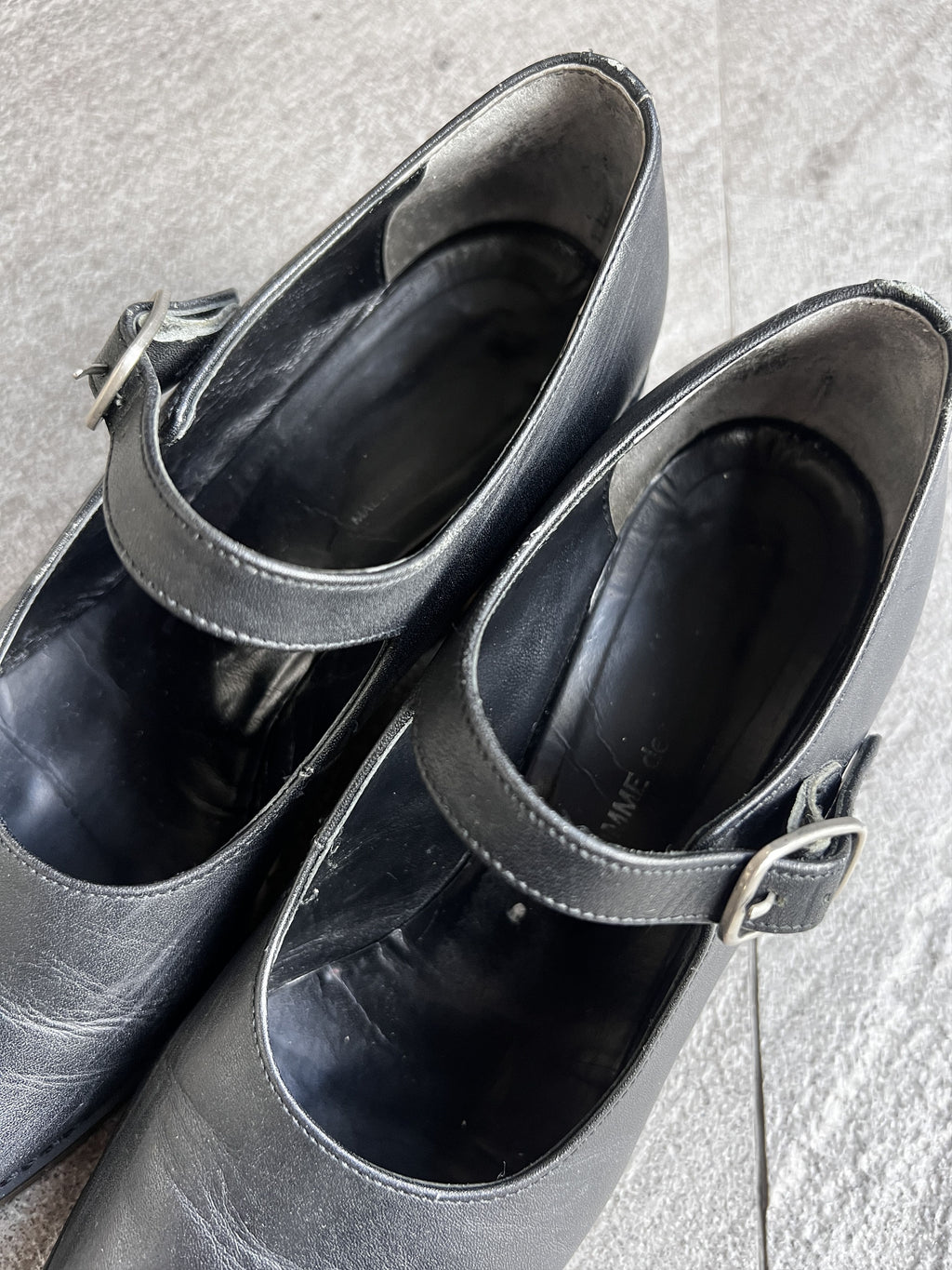 COMME des GARÇONS Leather Mary Jane Pumps JP23.5