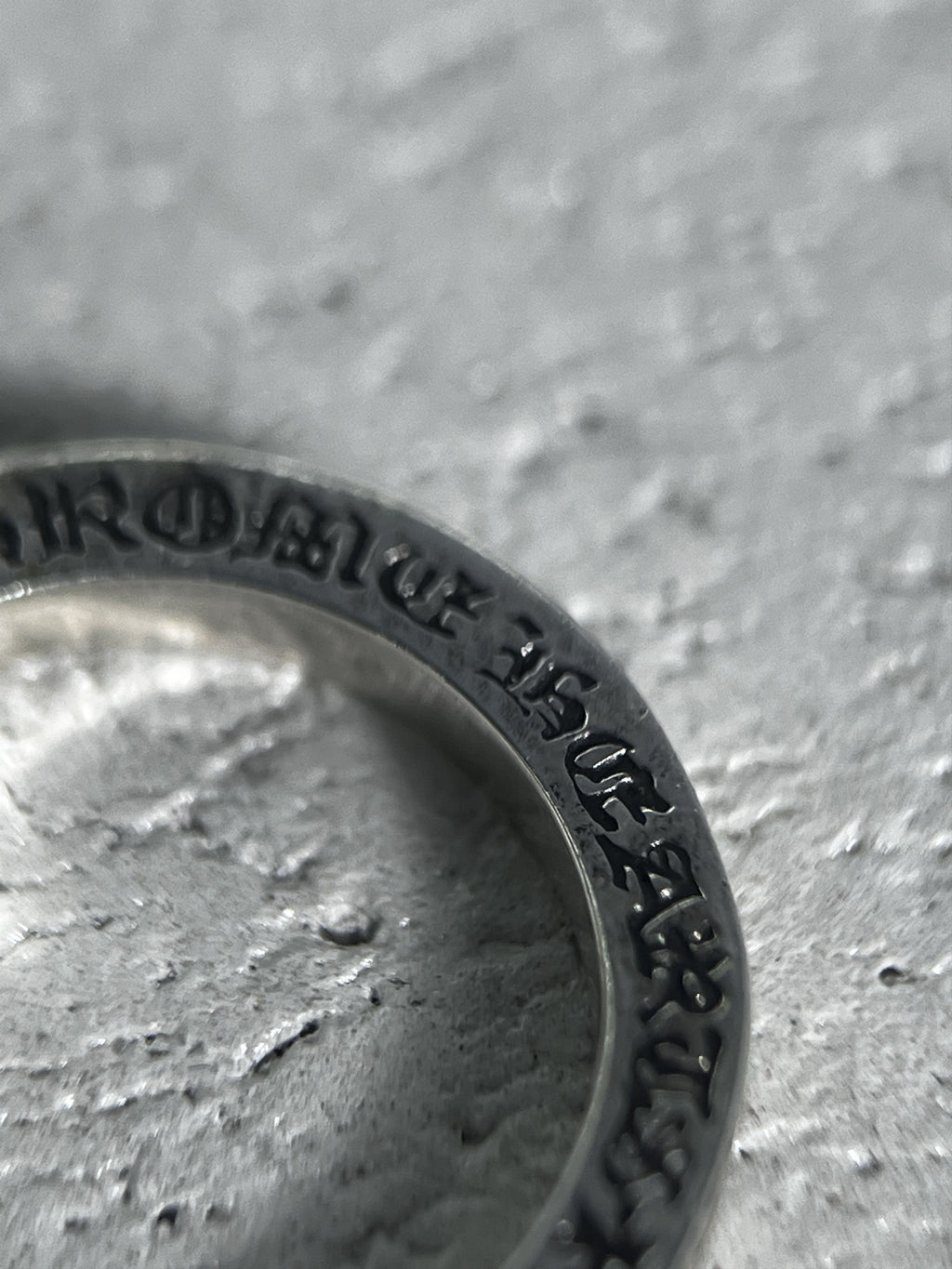 Chrome Hearts Script Spacer Ring .925 Size US7