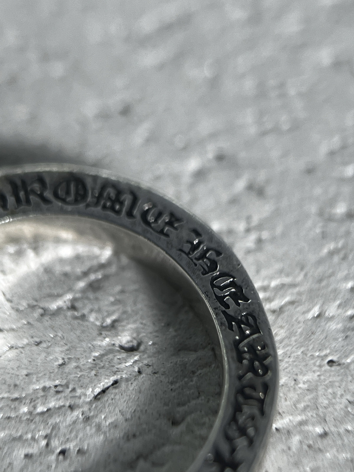 Chrome Hearts Script Spacer Ring .925 Size US7