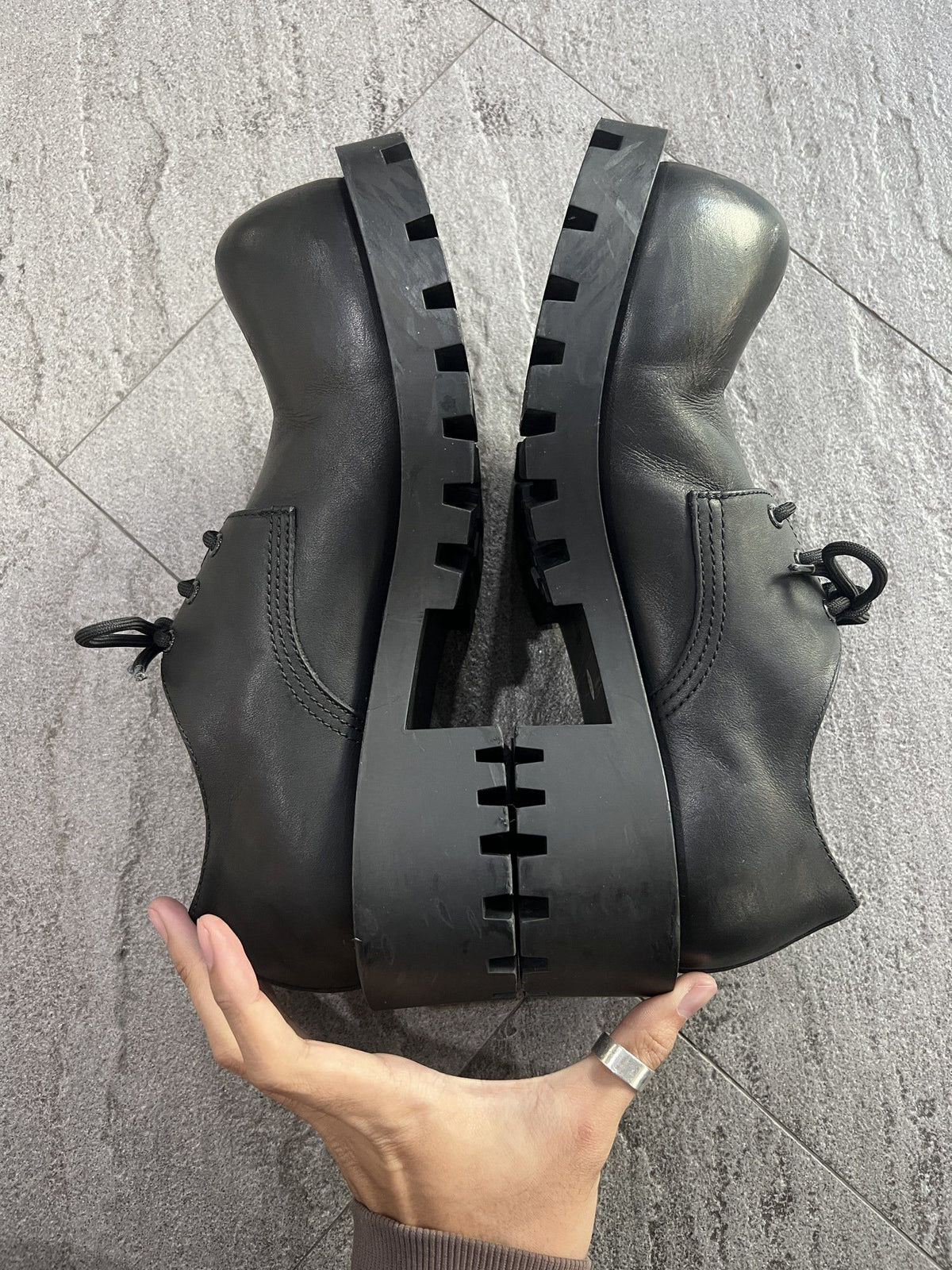 Balenciaga Chunky Lug Sole Derby Black EU 39