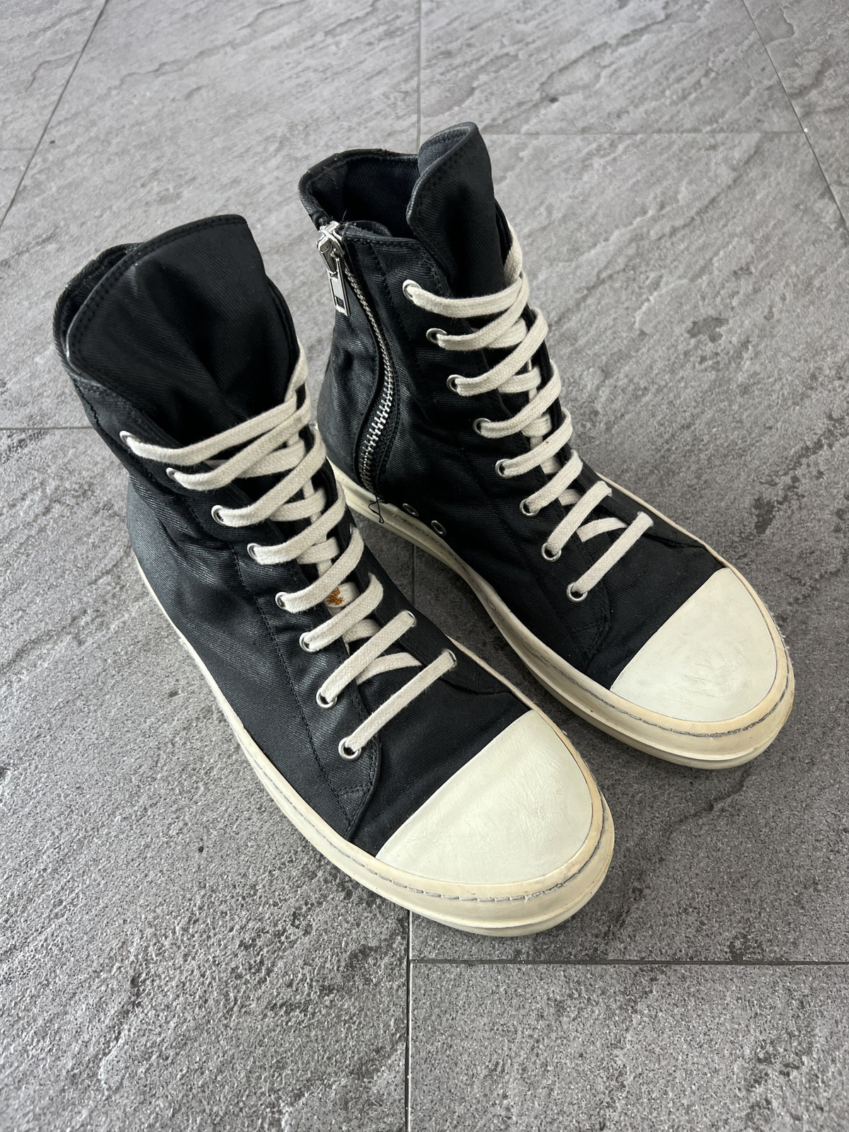 Rick Owens DRKSHDW Ramones black canvas