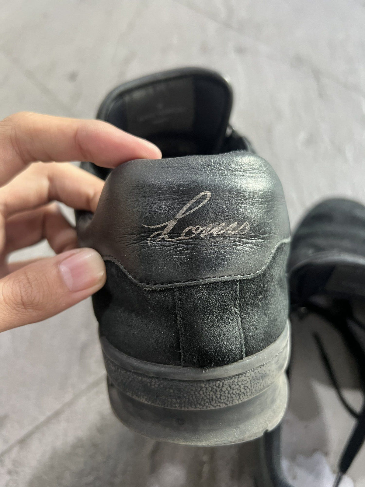 Louis Vuitton LV Trainer Black Suede UK 6.5