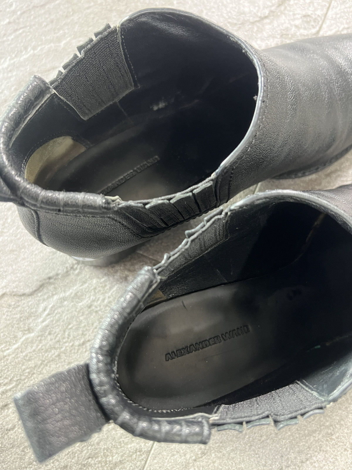 Alexander Wang Leather Ankle Boots Vibram Sole EU40