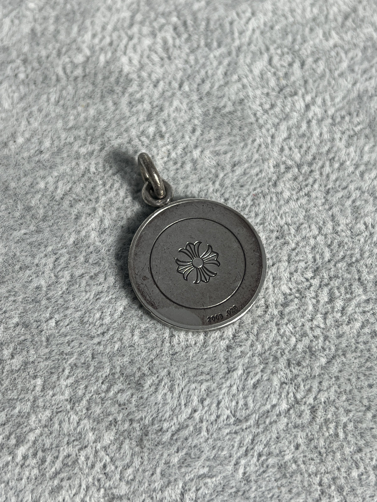 Chrome Hearts Dagger Medallion Pendant Charm Silver