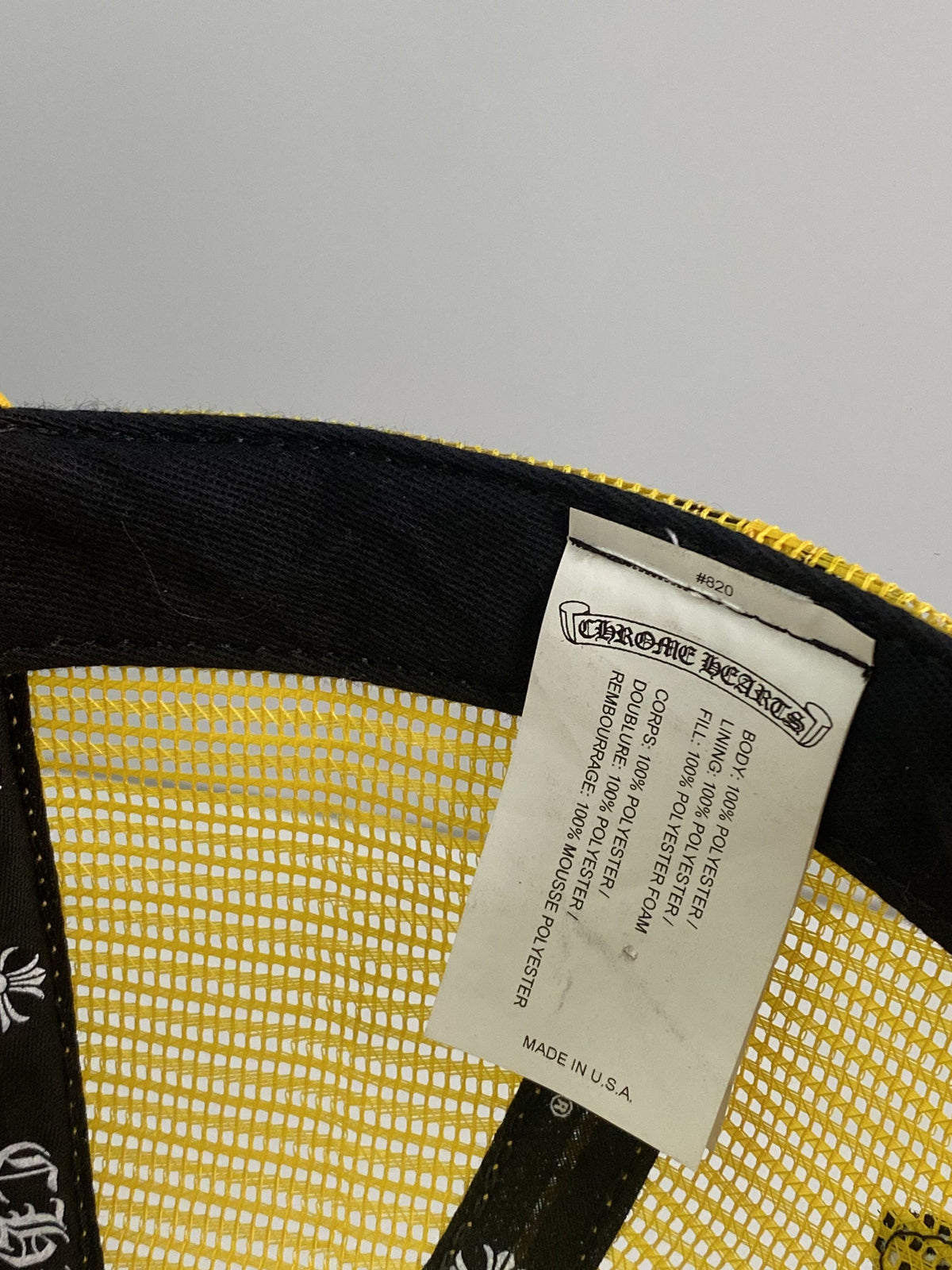Chrome Hearts Yellow Multi Color Cross Trucker Hat