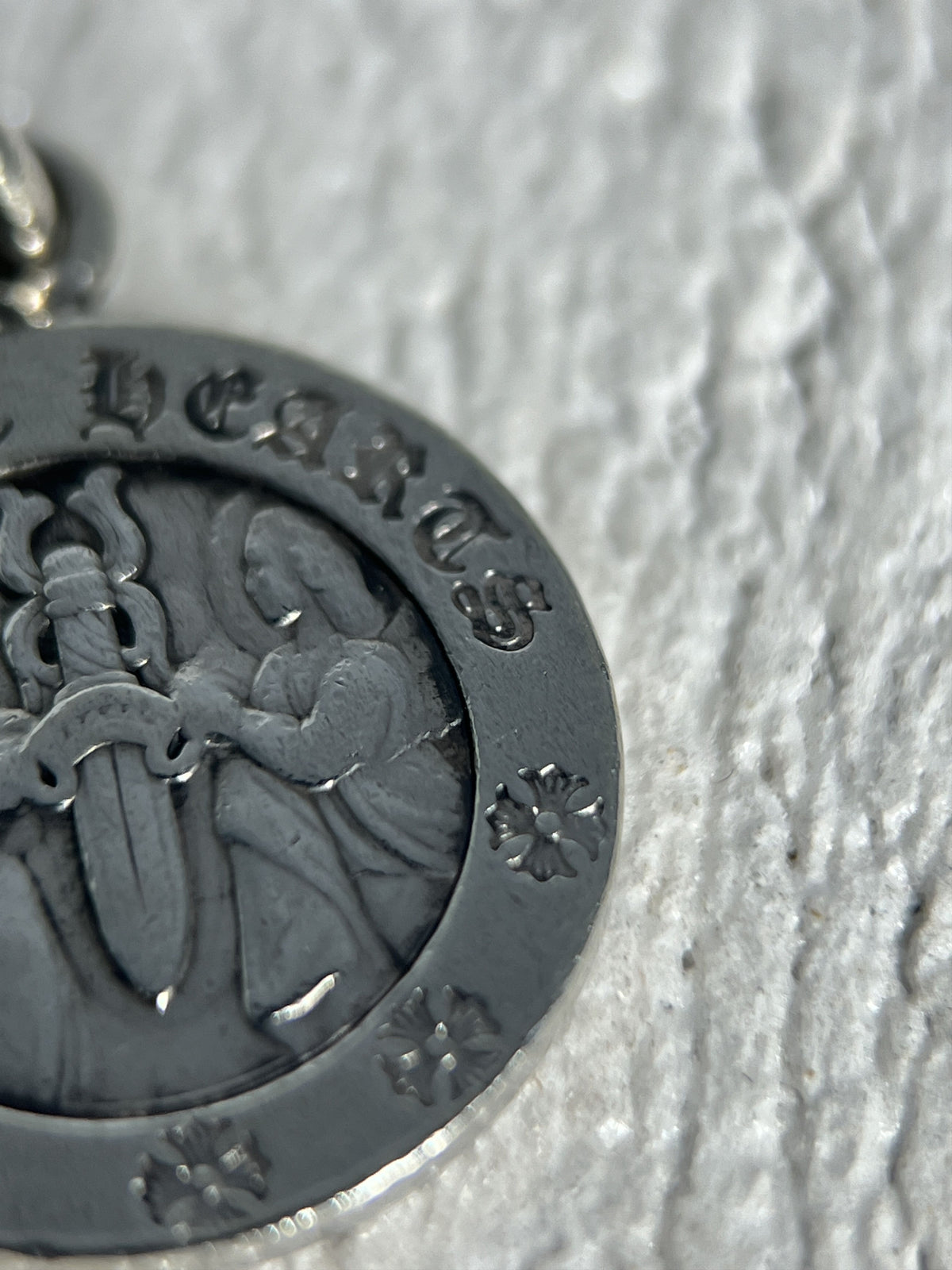 Chrome Hearts Dagger Medallion Pendant Charm Silver