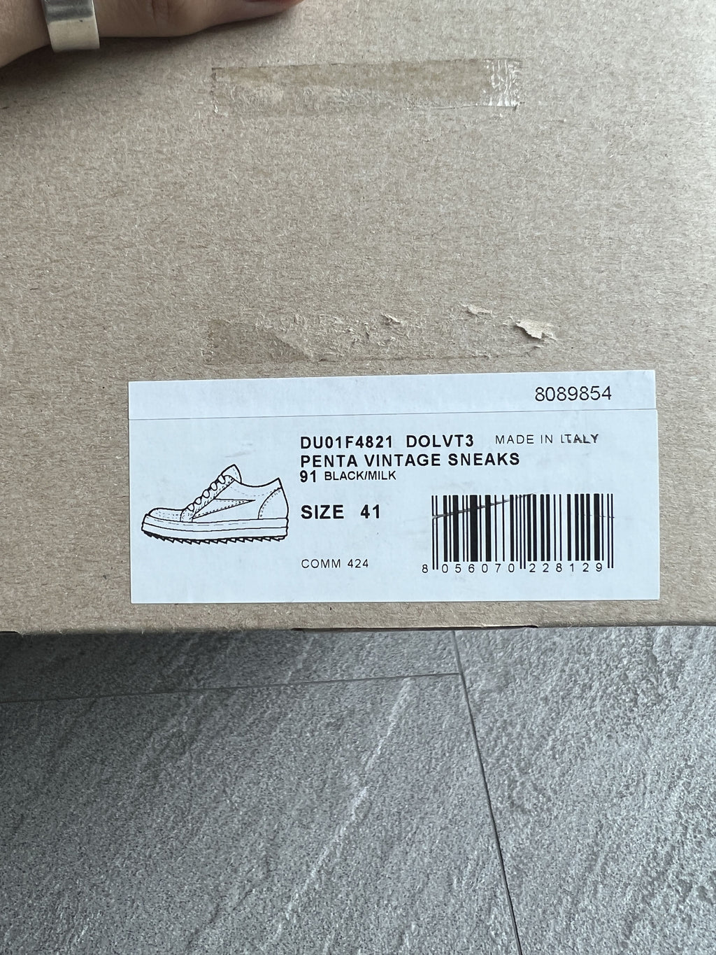 Rick Owens DRKSHDW Penta Vans Vintage Low Black Milk BNIB