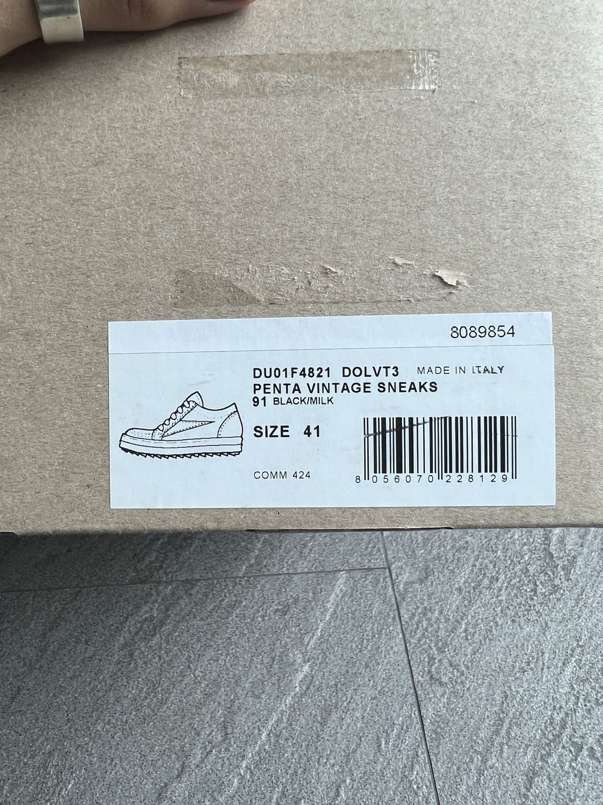 Rick Owens DRKSHDW Penta Vans Vintage Low Black Milk BNIB