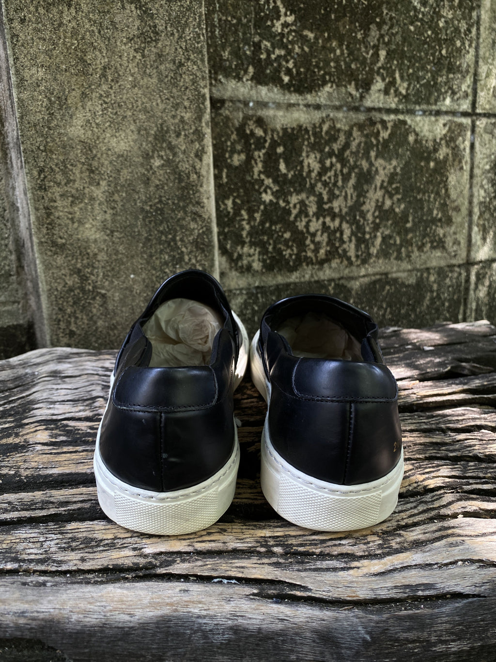 Common Projects Black Leather Slip-Ons EU 39