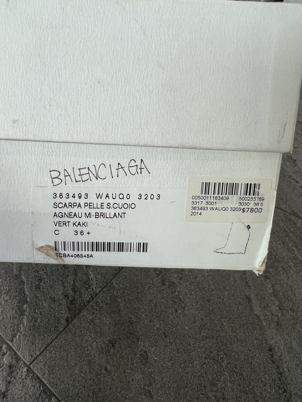 Balenciaga Knife Wedge Ankle Boots Olive Green 36.5