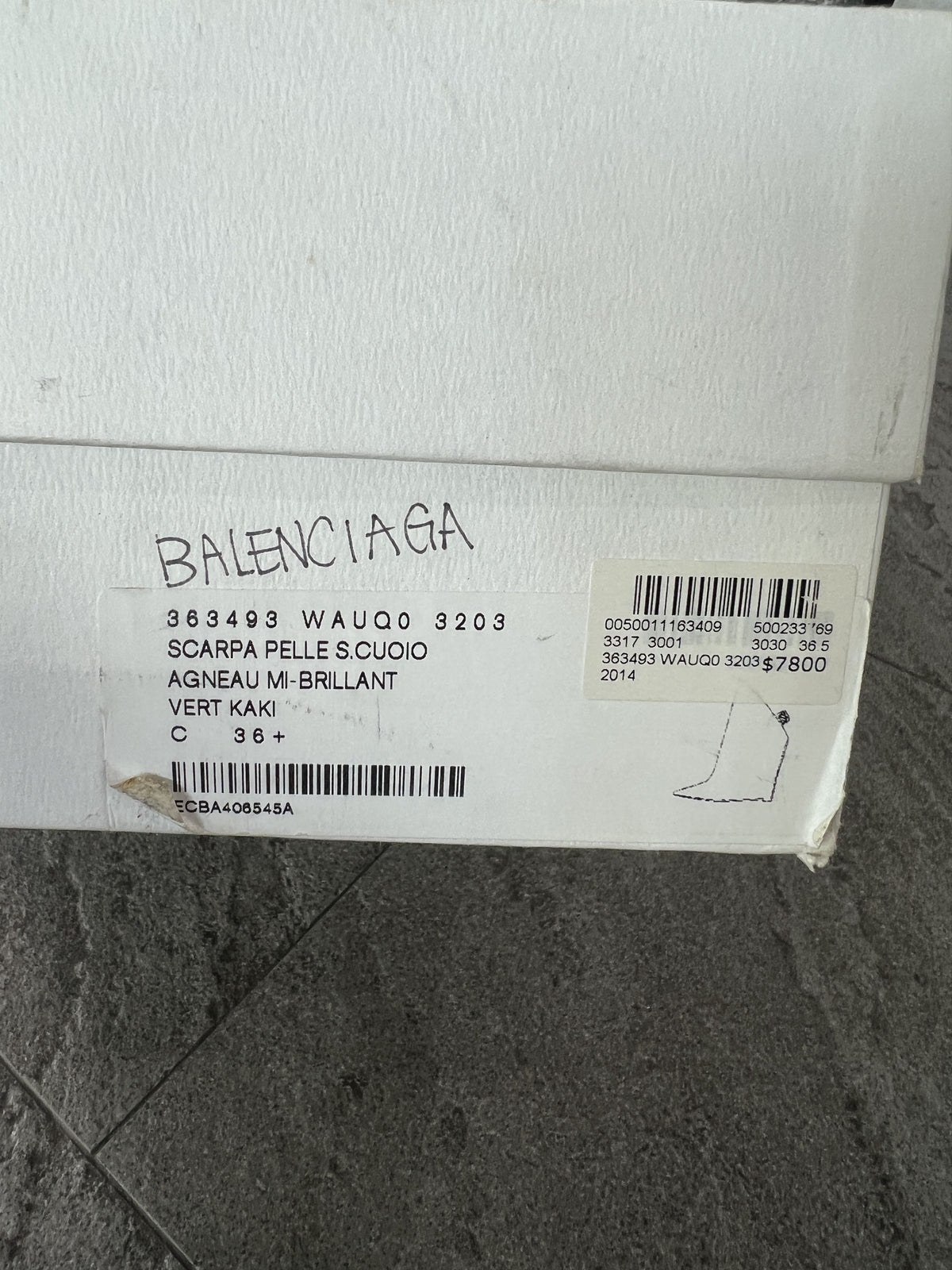 Balenciaga Knife Wedge Ankle Boots Olive Green 36.5