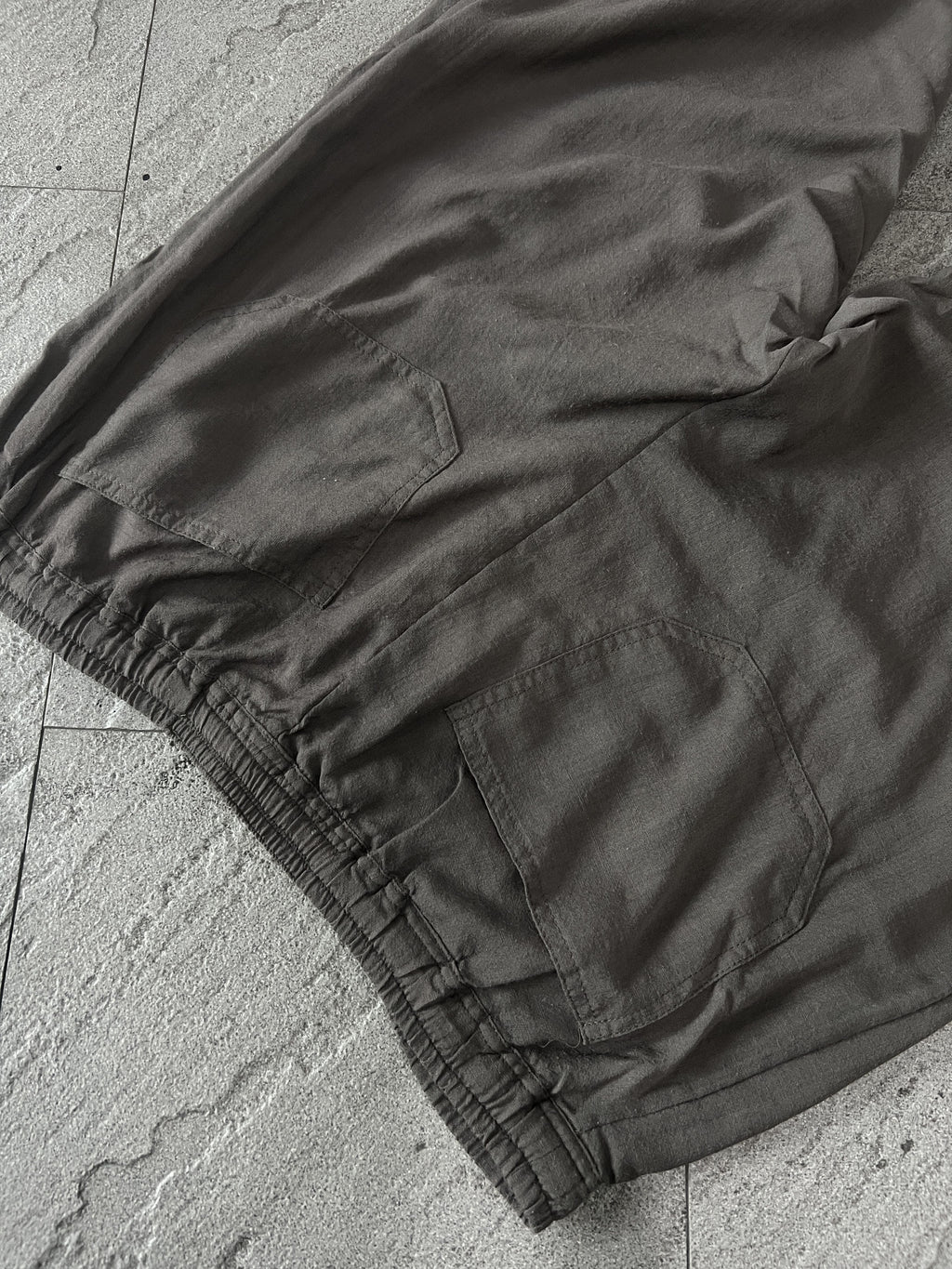 Rick Owens Dust Drop Crotch Raw Hem Cropped Pants