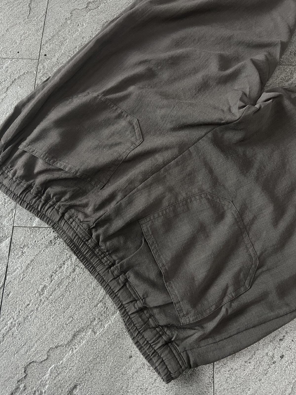 Rick Owens Dust Drop Crotch Raw Hem Cropped Pants