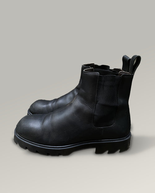 Bottega Veneta Tire Chelsea Boots Black Leather EU41