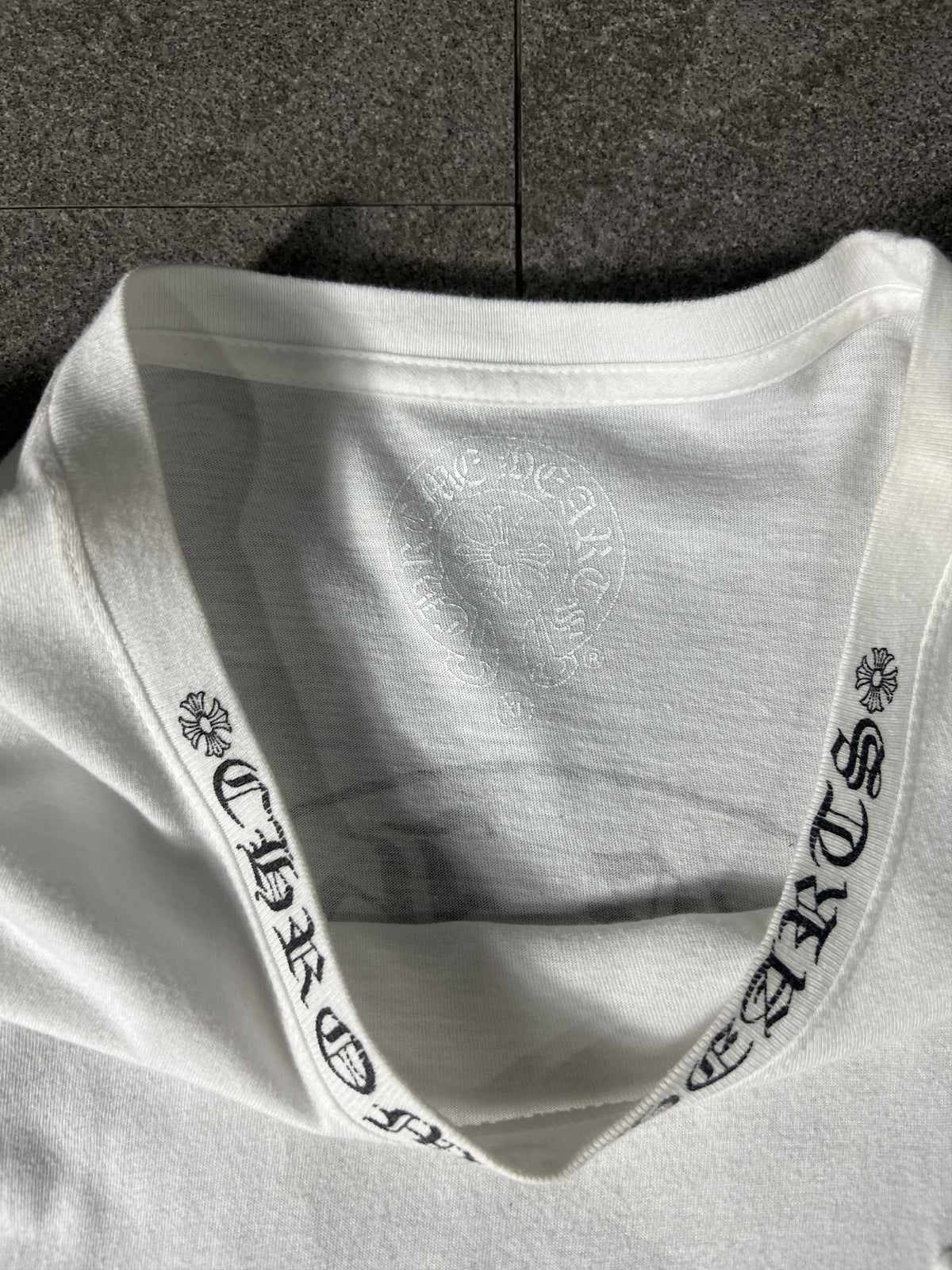 Chrome Hearts Gradient Logo L/S Tee White XL USA