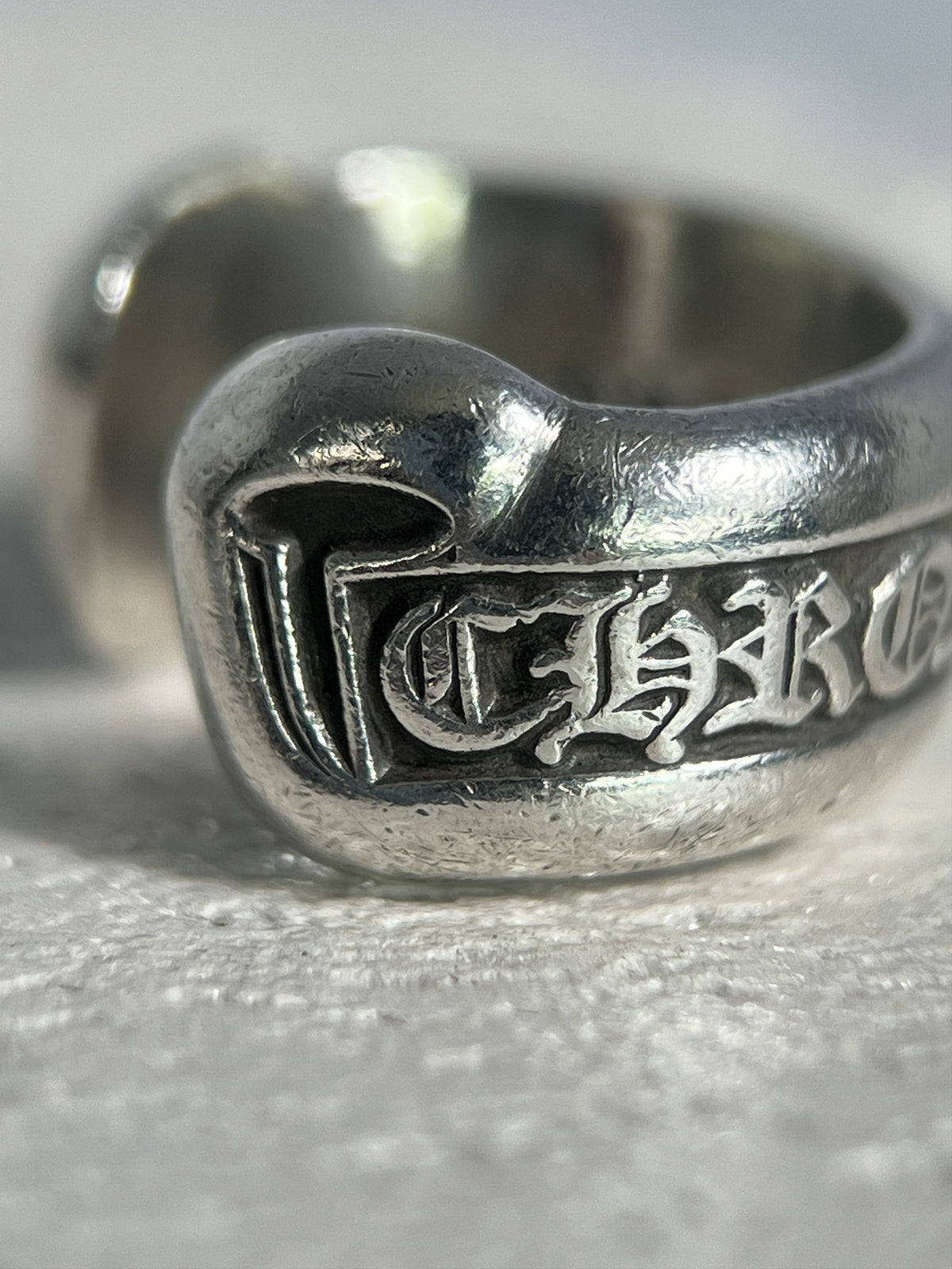Chrome Hearts Scroll Band Ring .925 Silver Size US3 / MM44