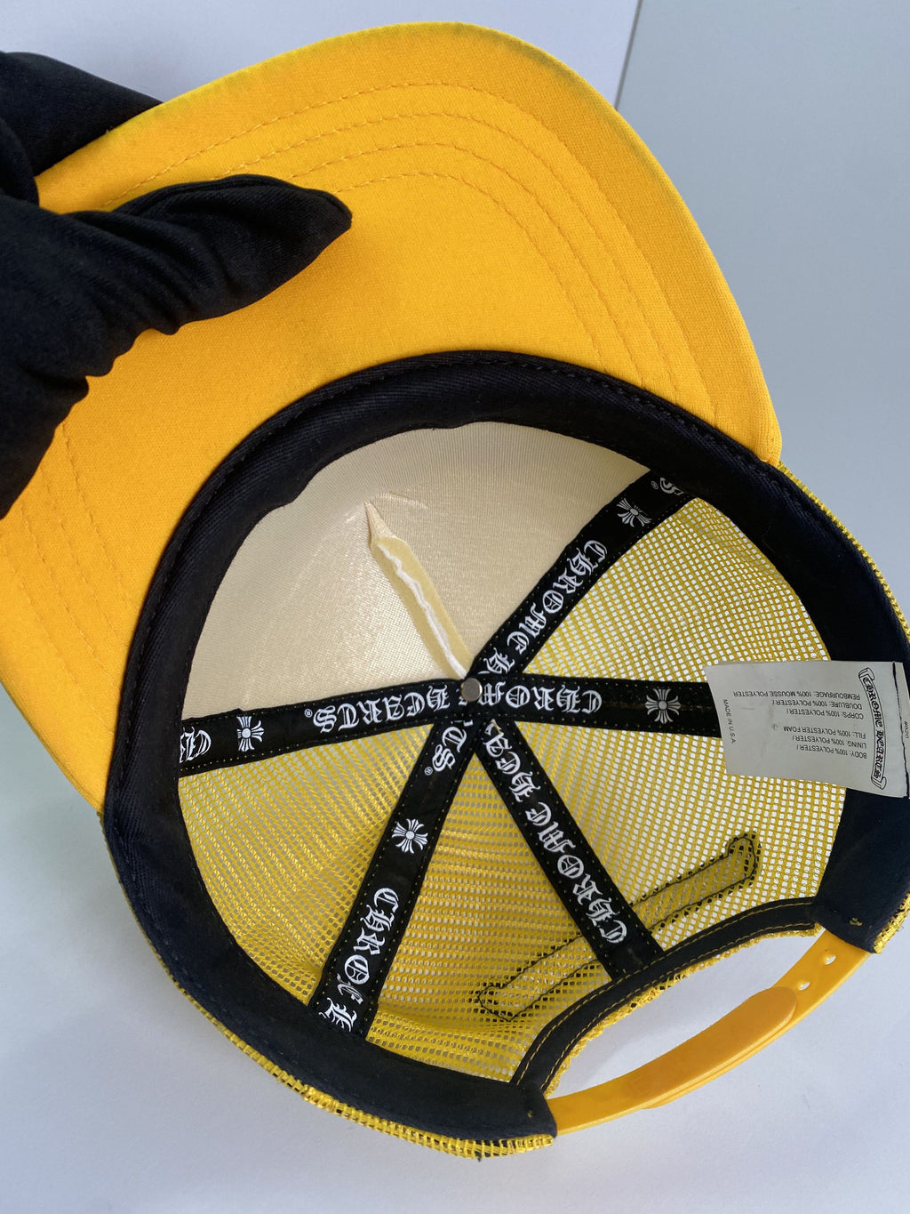 Chrome Hearts Yellow Multi Color Cross Trucker Hat