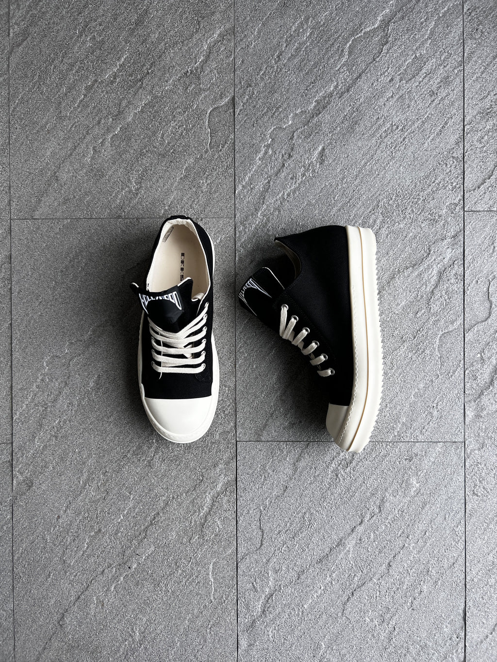 Rick Owens Hollywood Low Sneakers Black Milk EU40