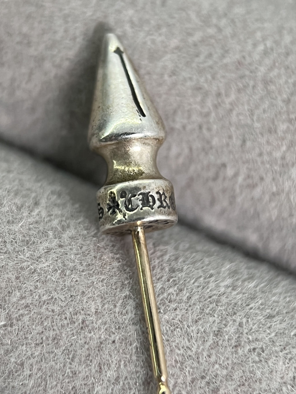 Chrome Hearts Spike Stud Earring 925 Silver 14K Post