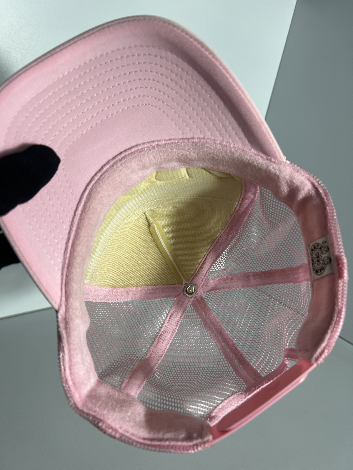 Chrome Hearts Las Vegas Pink Trucker Hat Silver Button