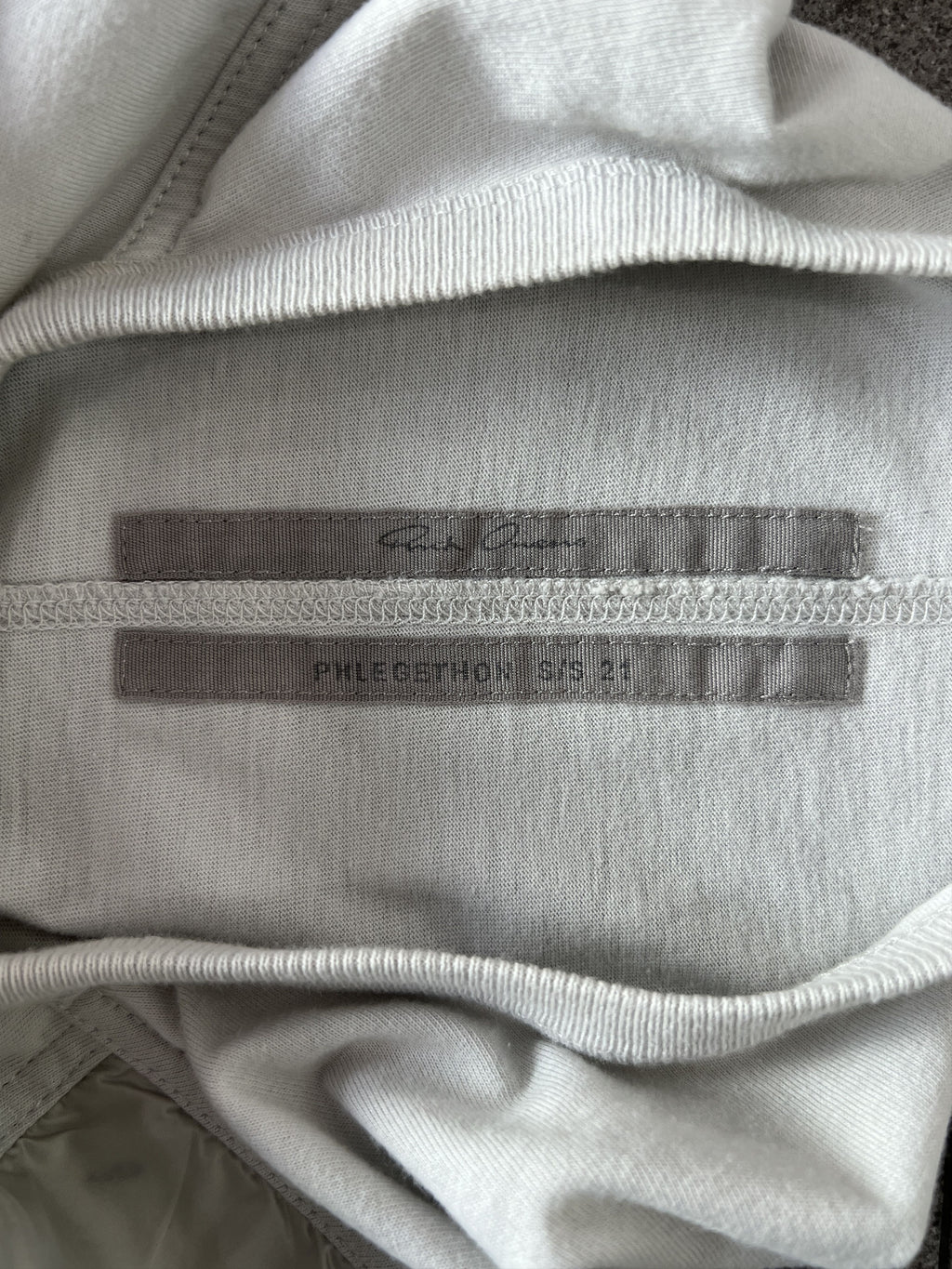 Rick Owens Zip Pocket Tee Milk White Medium