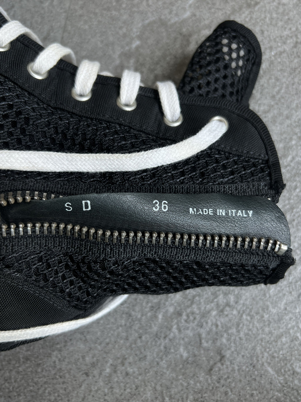 *Rare* Rick Owens DRKSHDW Mesh High Top Ramones EU36