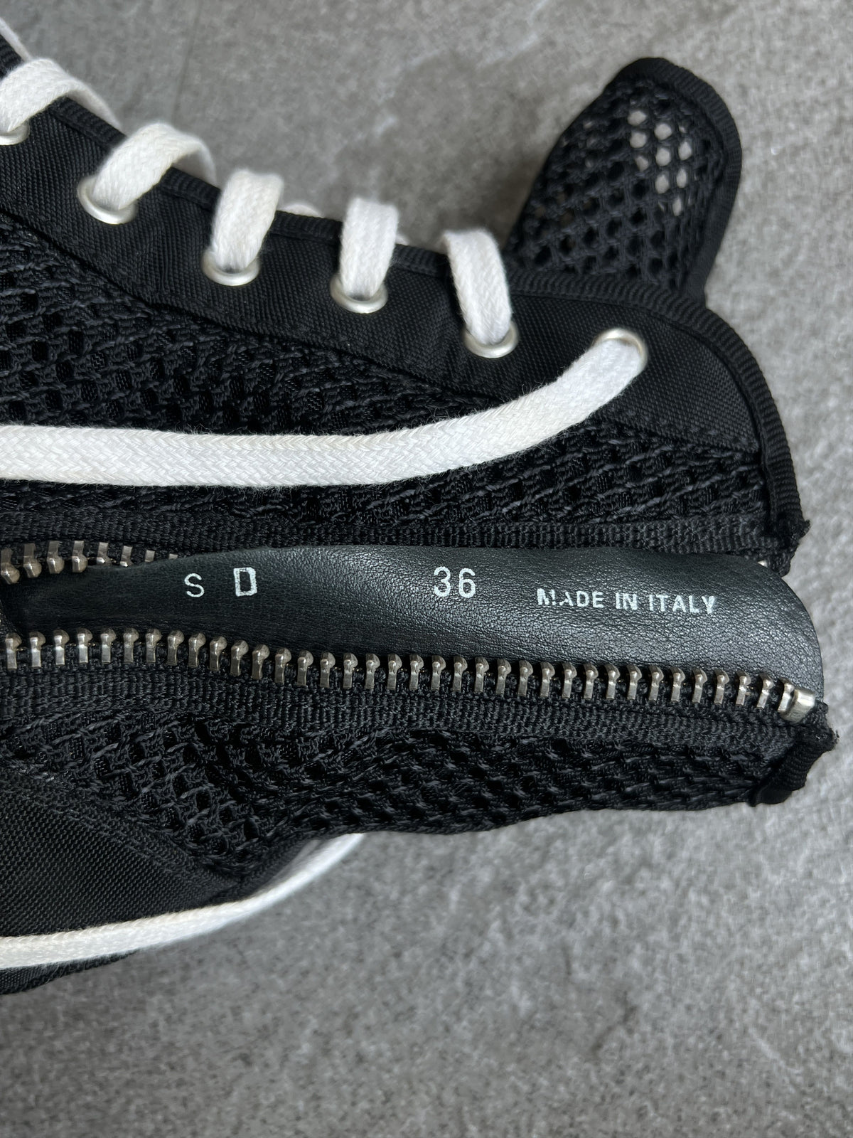 *Rare* Rick Owens DRKSHDW Mesh High Top Ramones EU36