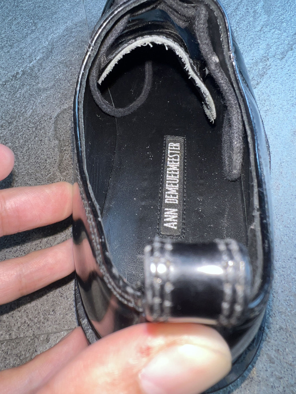 Ann Demeulemeester Leather Commando Sole Derbies EU37