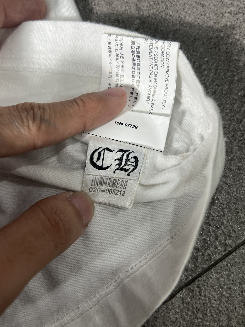 Chrome Hearts Gradient Logo L/S Tee White XL USA