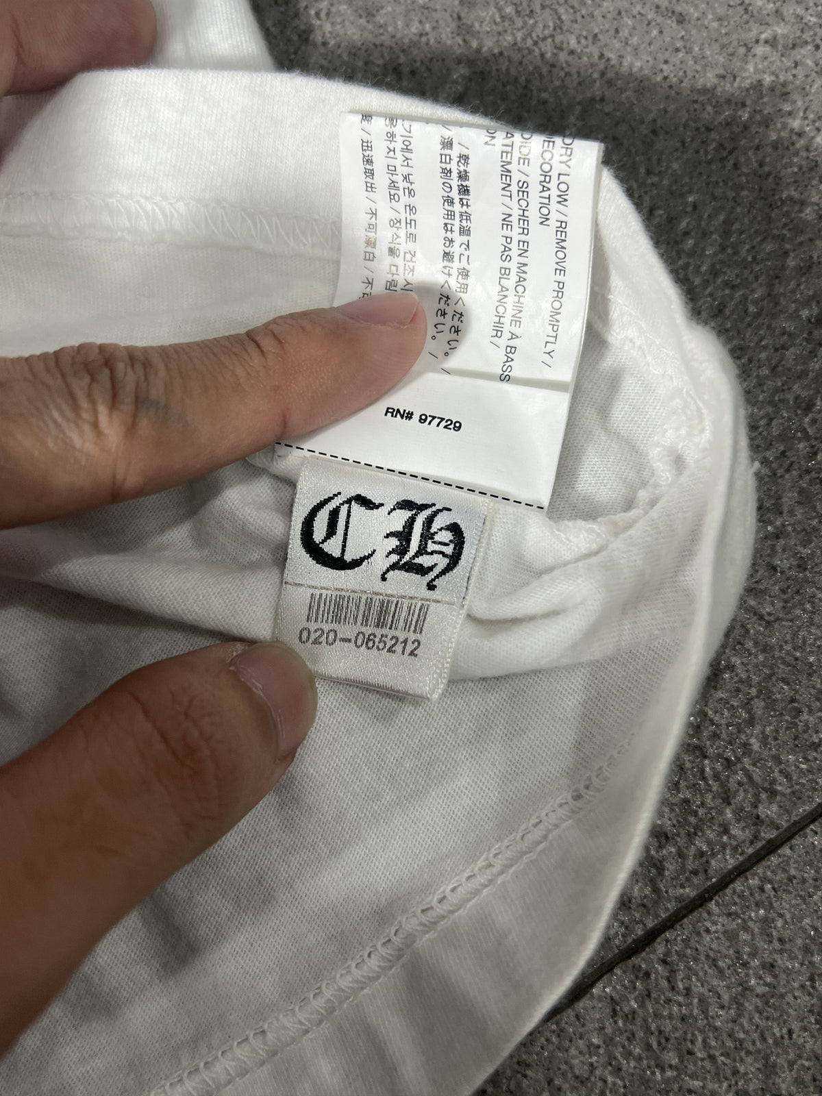 Chrome Hearts Gradient Logo L/S Tee White XL USA