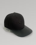 Chrome Hearts Black CH Monogram Leather Brim Fitted Cap