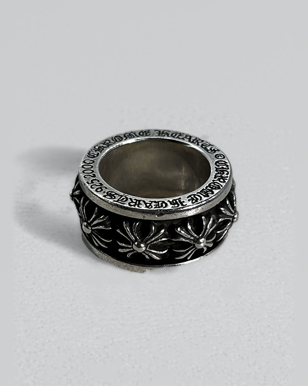 Chrome Hearts CH Plus motif Cross Spinner Ring Silver