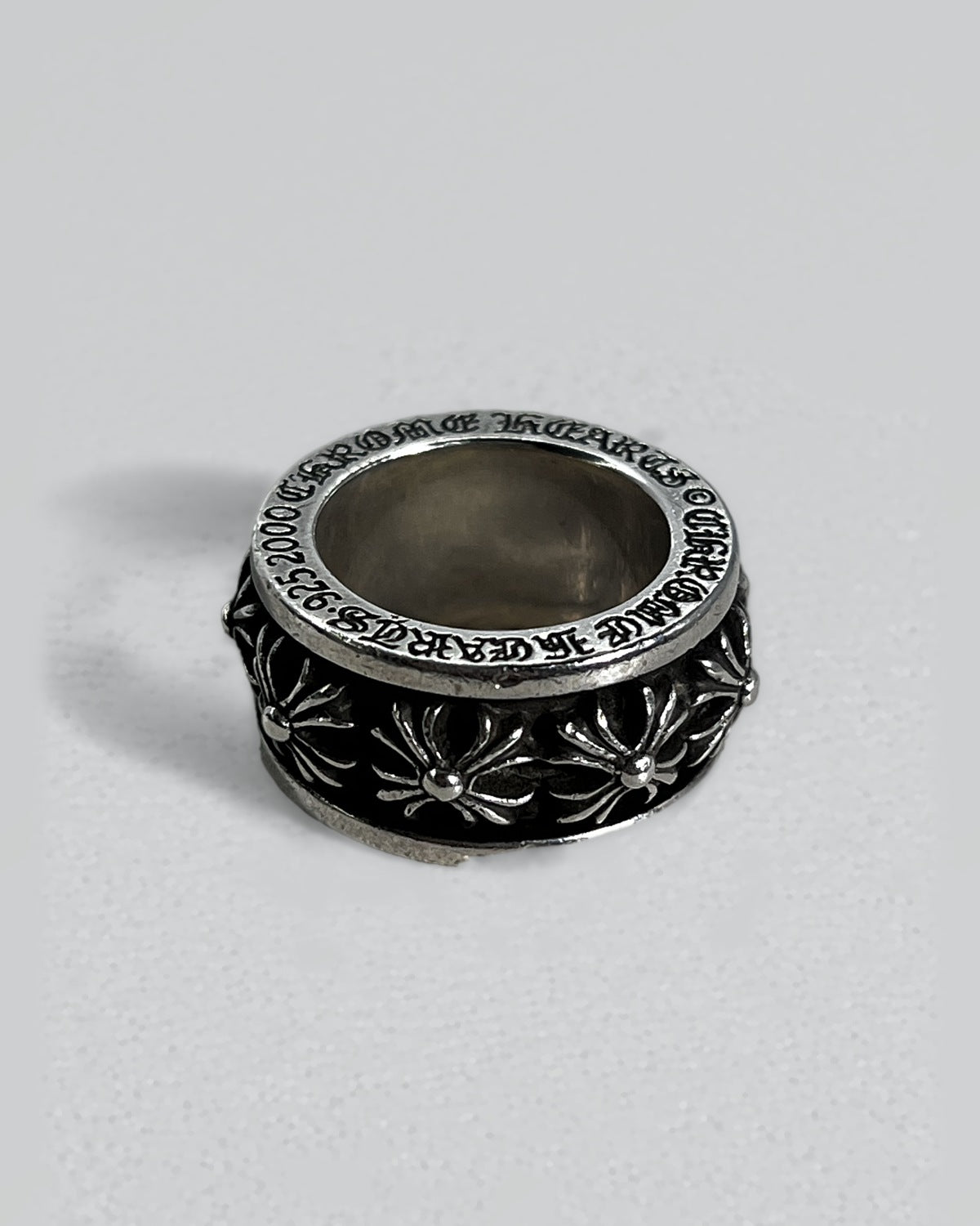 Chrome Hearts CH Plus motif Cross Spinner Ring Silver