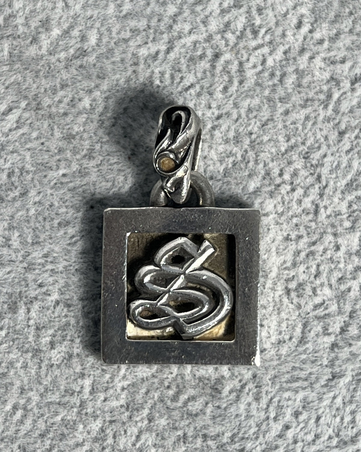 Chrome Hearts CH Square Pendant 2002 .925 Silver
