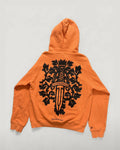 Chrome Hearts Dagger Crest Orange Hoodie USA Medium