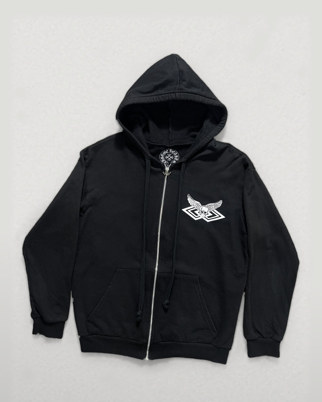 Chrome Hearts Foti Zip Hoodie Skull Wings Black L