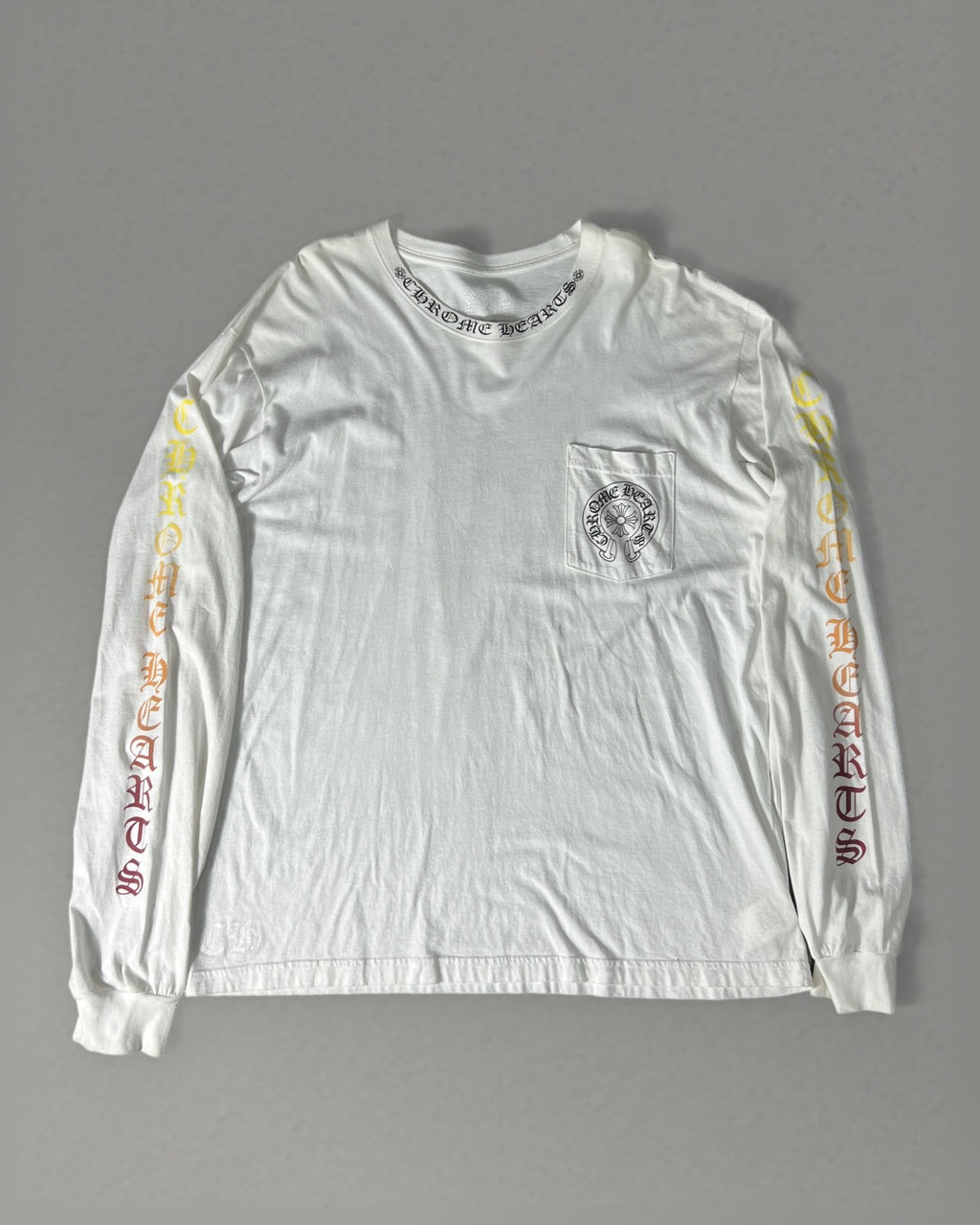 Chrome Hearts Gradient Logo L/S Tee White XL USA