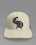Chrome Hearts Ivory Black CH Monogram Fitted Cap