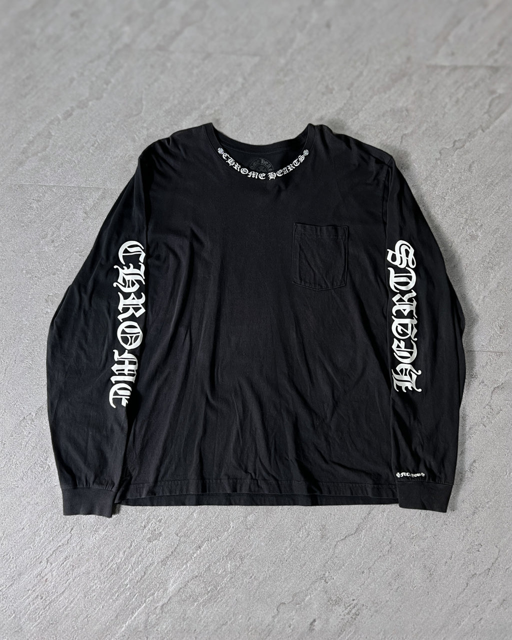 Chrome Hearts Long Sleeve Pocket Tee Black USA XL