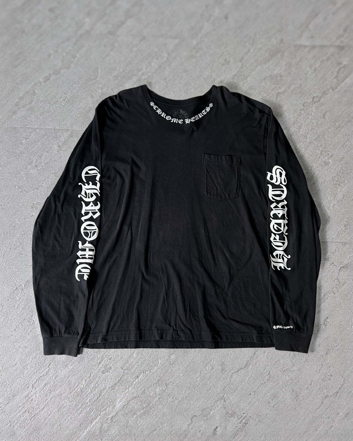 Chrome Hearts Long Sleeve Pocket Tee Black USA XL