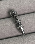 Chrome Hearts Spike Dangle Stud Earring 925 Silver