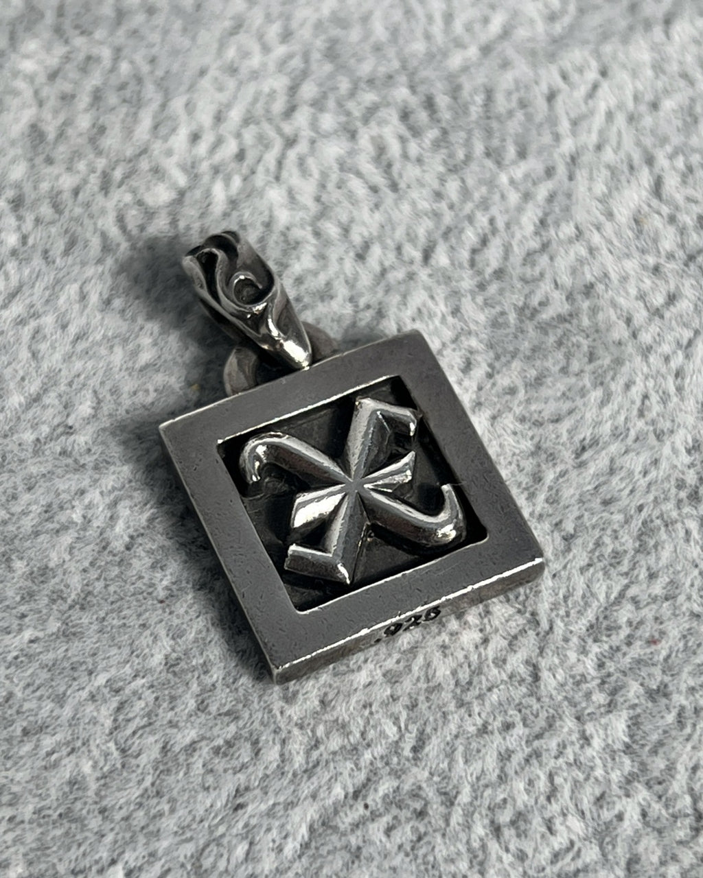 Chrome Hearts Square Cross Pendant 2002 .925 Silver