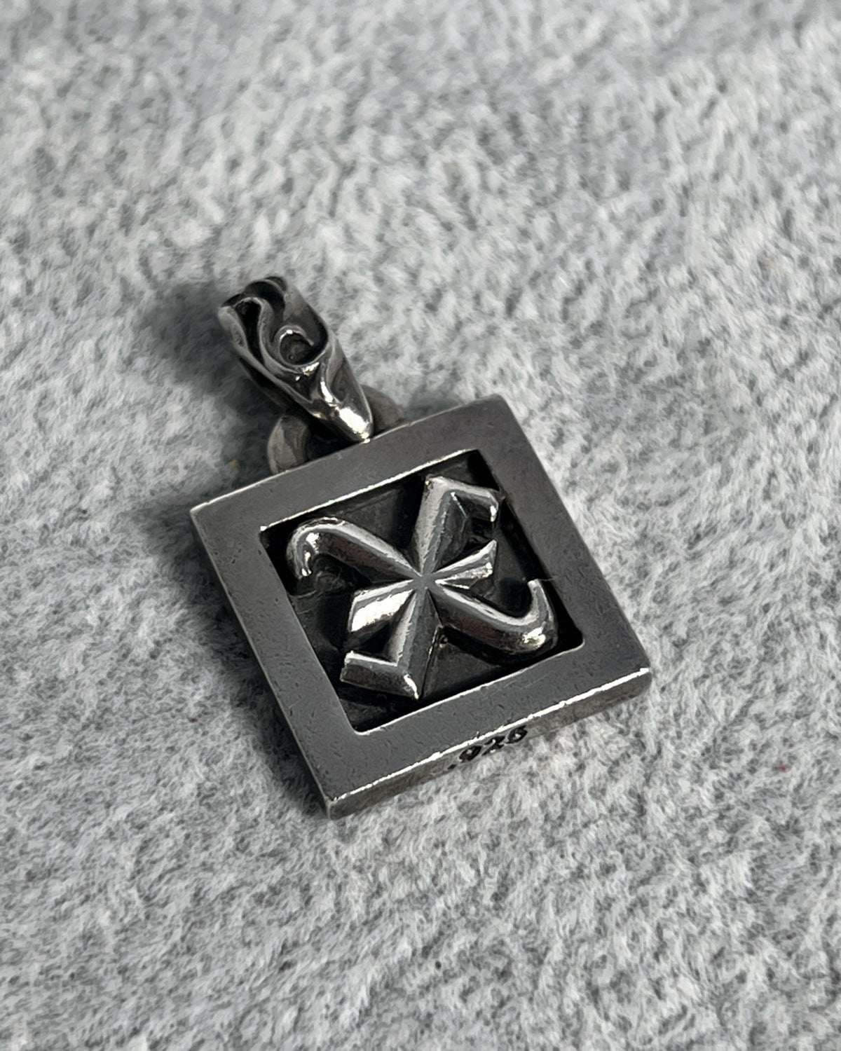 Chrome Hearts Square Cross Pendant 2002 .925 Silver