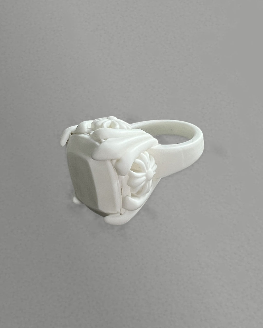 Chrome Hearts White Floral Signet Ring 2022