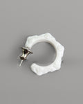 Chrome Hearts White Silicone Cross Hoop Earring