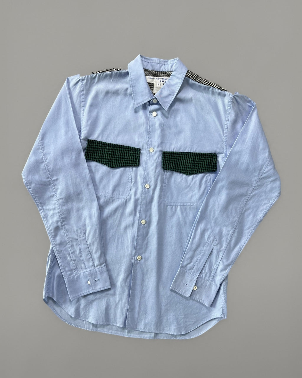 Comme des Garçon boys checkered patch Shirt