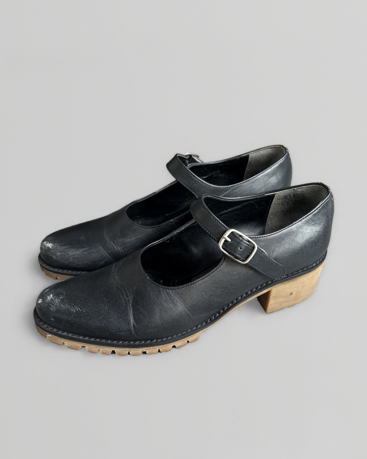 COMME des GARÇONS Leather Mary Jane Pumps JP23.5