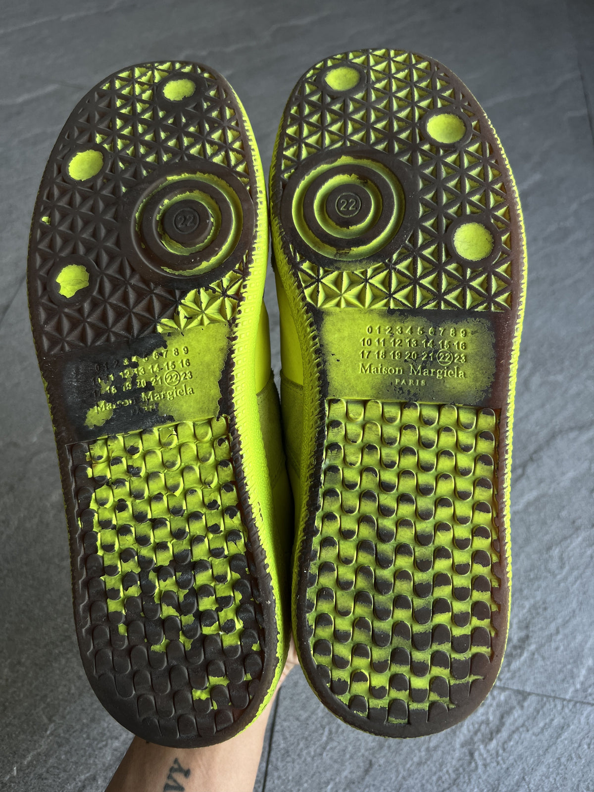 Maison Margiela GAT Replica Neon Yellow Sneakers EU41